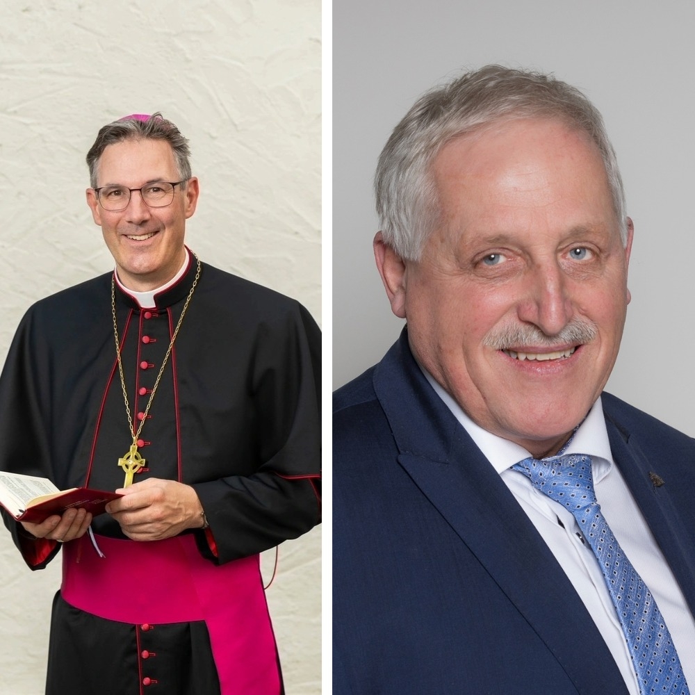 Collage Bischof Beat Grögli / Kantonsratspräsident Walter Freund